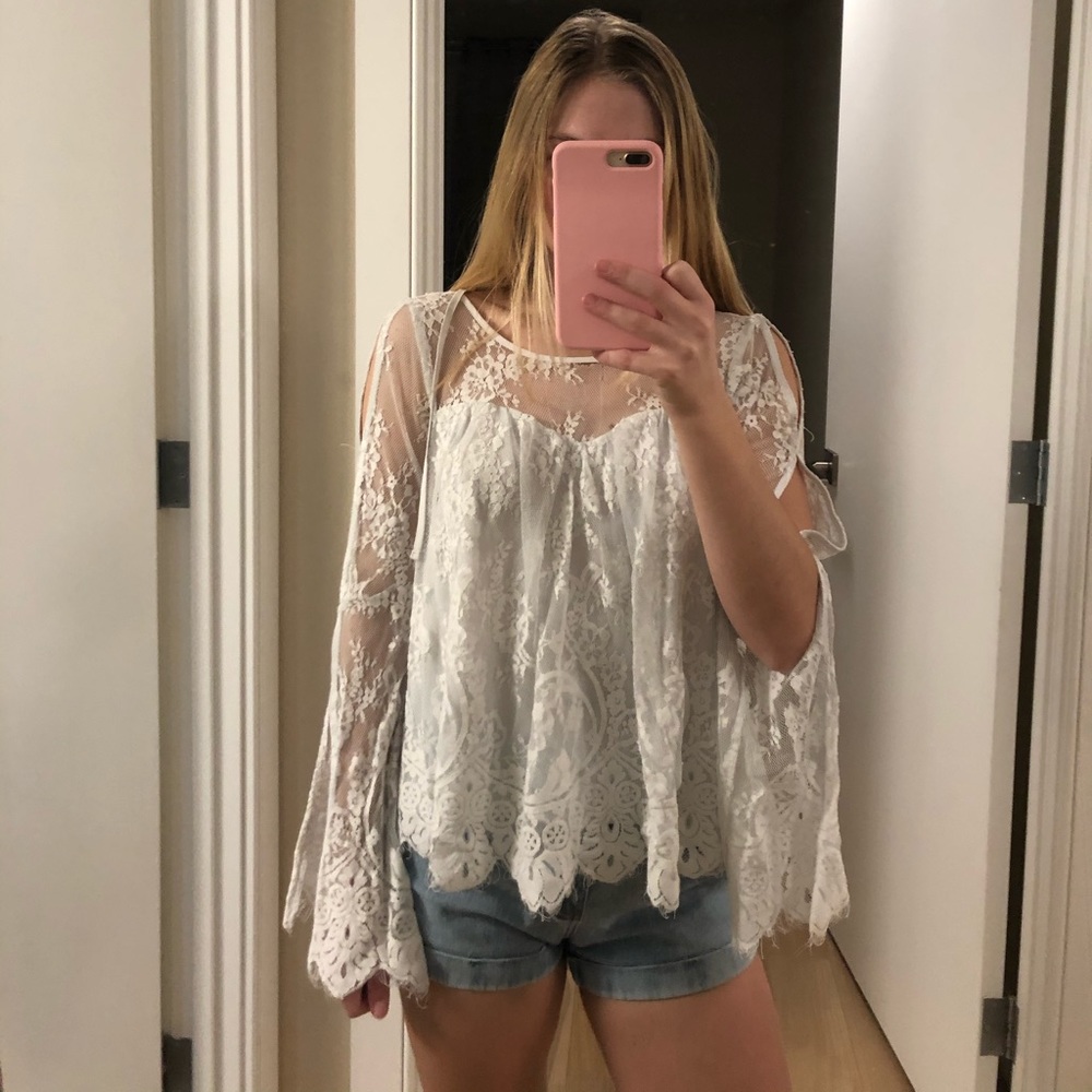 White lace blouse